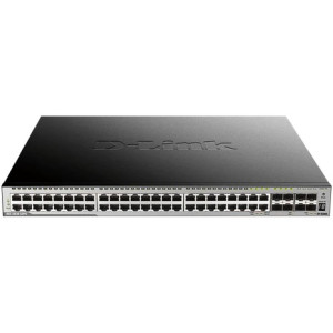D-Link DGS-3630-52PC/SI 52-Port Gigabit L3 Managed Switch, 44x 10/100/1000BASE-T PoE, 4x Combo 10/100/1000BASE-T/SFP, 4x 10G SFP+